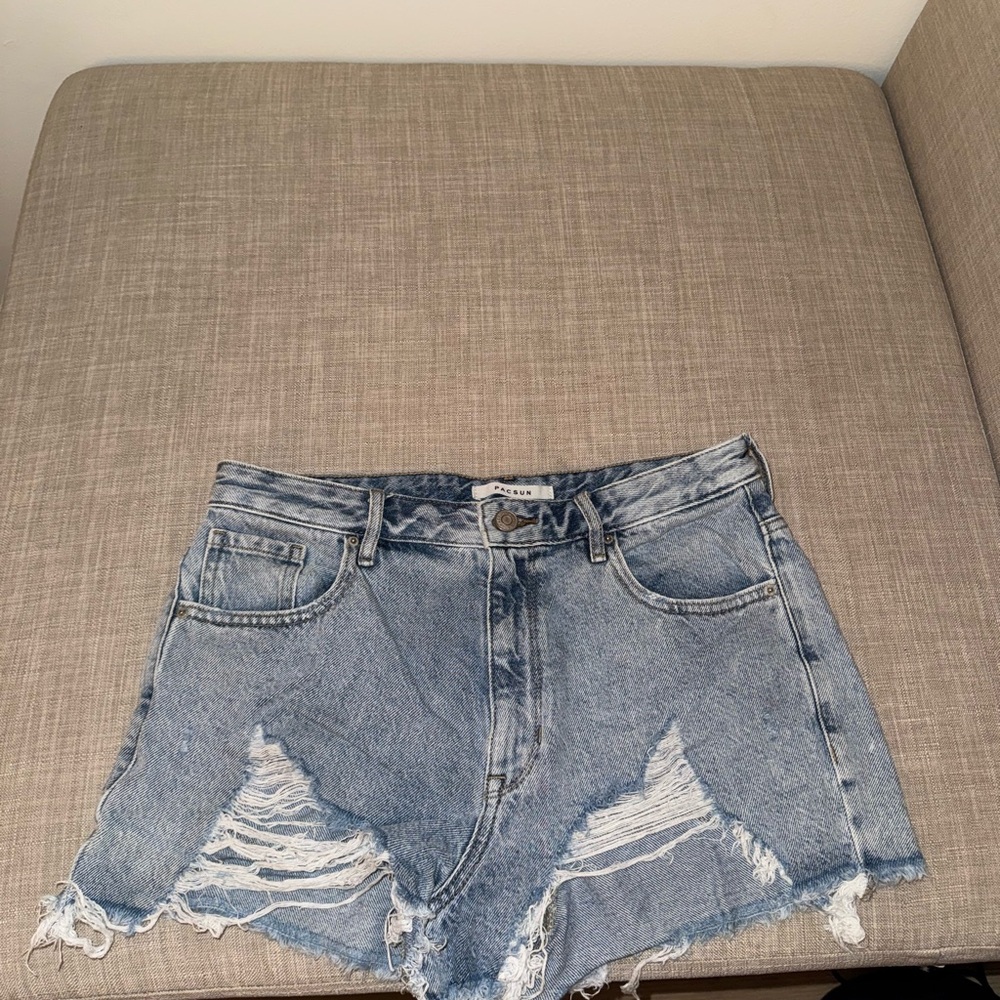 Denim Blue Distressed Women's Shorts